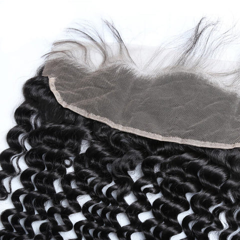13x4 HD Lace Frontal Deep Wave Virgin Hair