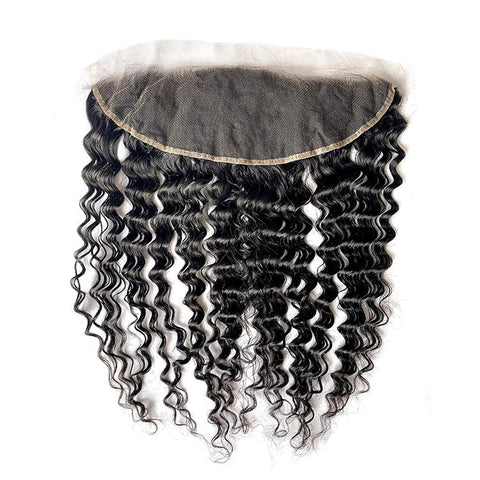 13x4 HD Lace Frontal Deep Wave Virgin Hair